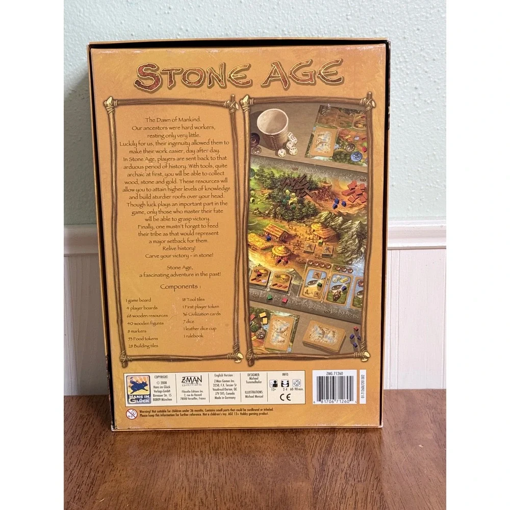 Stone Age Board Game Complete 2-4 Players Strategy Game